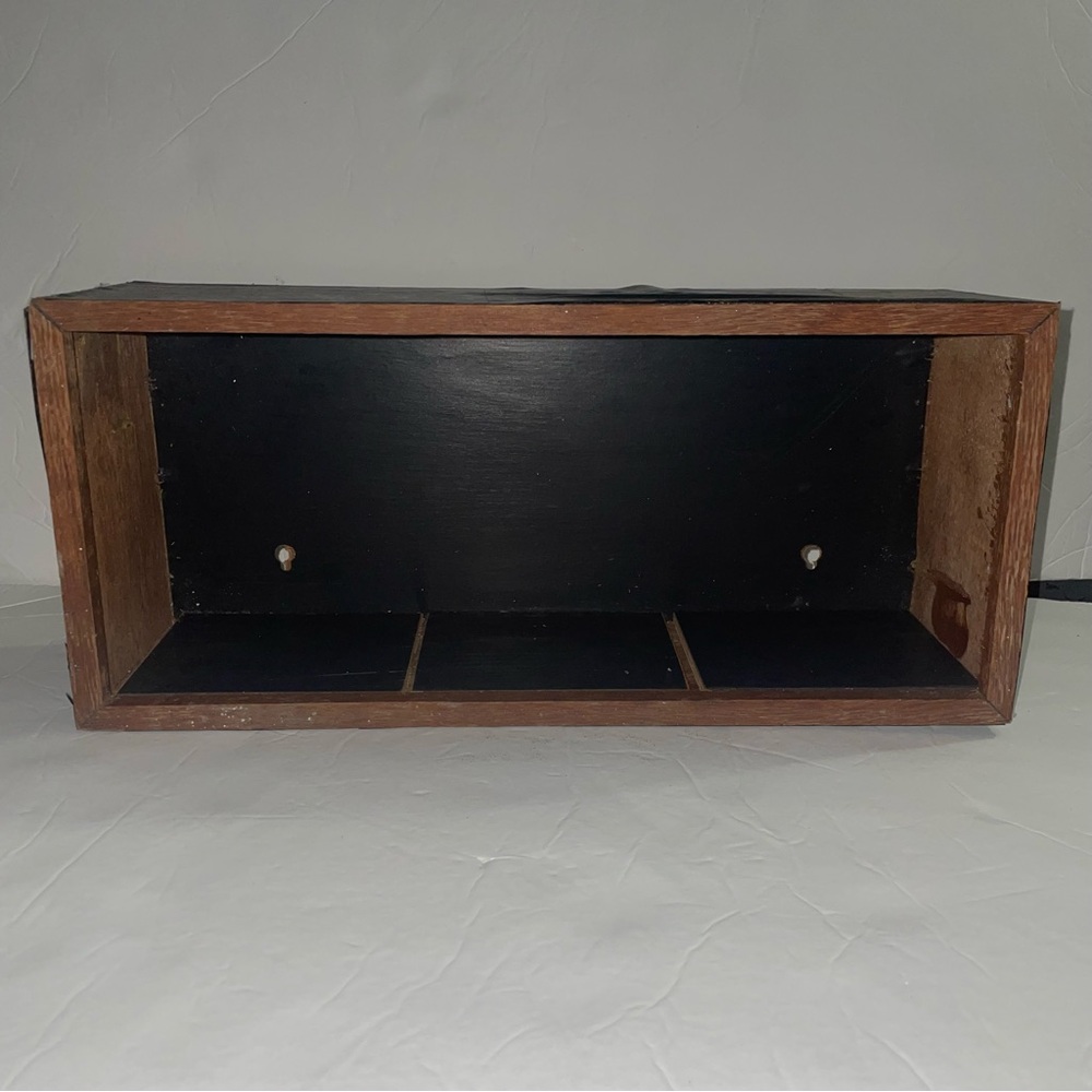 Black and Brown Wooden Storage Box for CDs